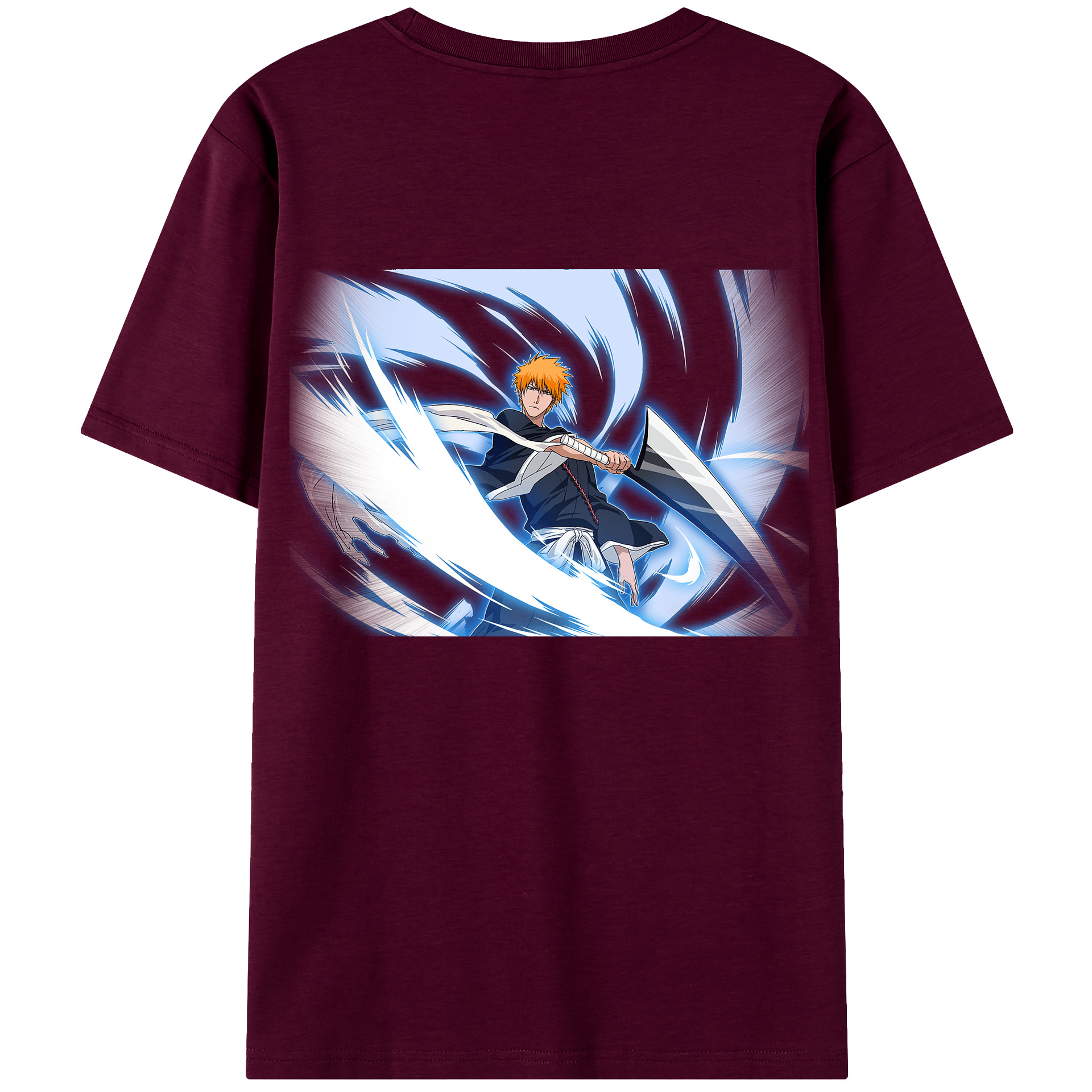 （画像用） ブリーチ 黒崎一護（くろさき いちご）BLEACH Kurosaki Ichigo レディース半袖Tシャツ(バックプリント)